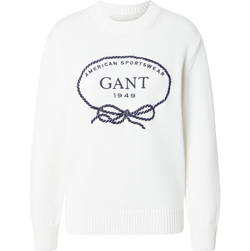 GANT Sveter námornícka modrá / biela 67868356