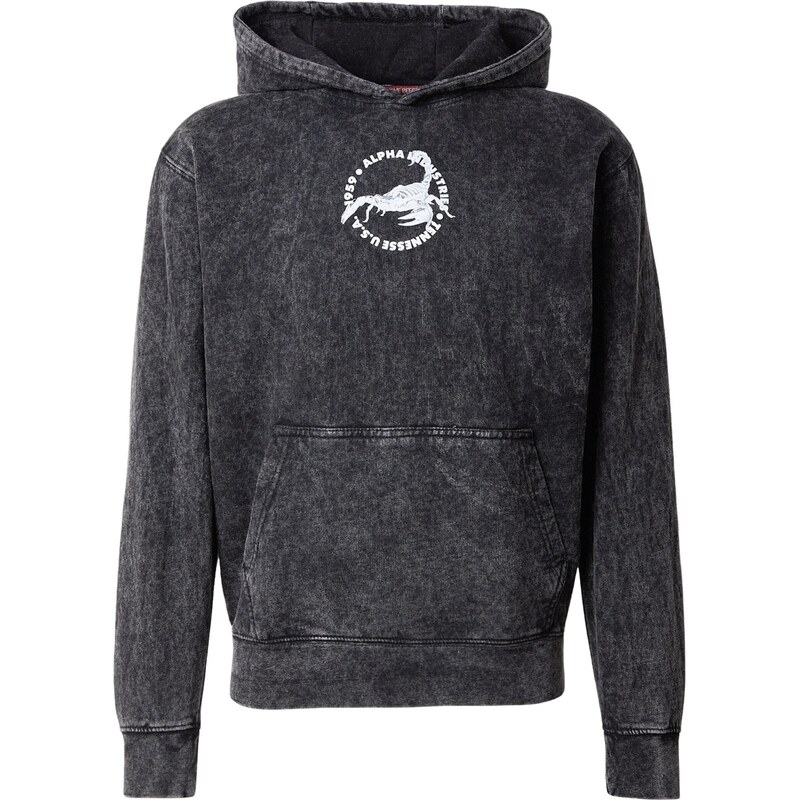 ALPHA INDUSTRIES Mikina Scorpion čierna / biela 67868388