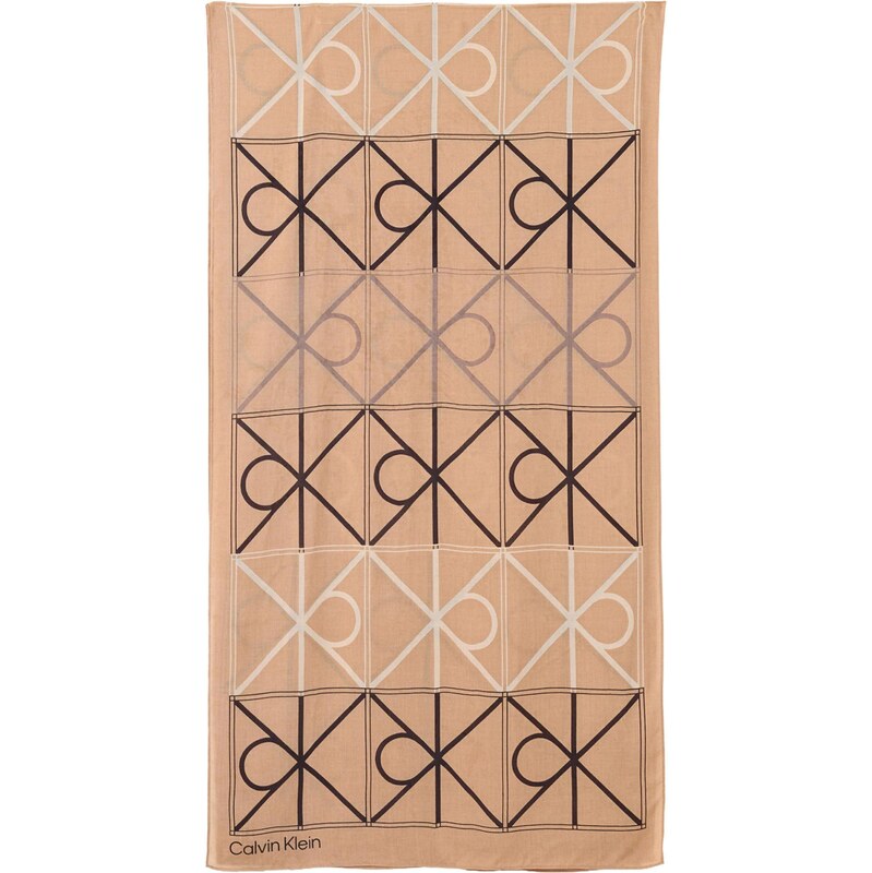 Calvin Klein Šál kapučíno / orgovánová / čierna / šedobiela 67868399