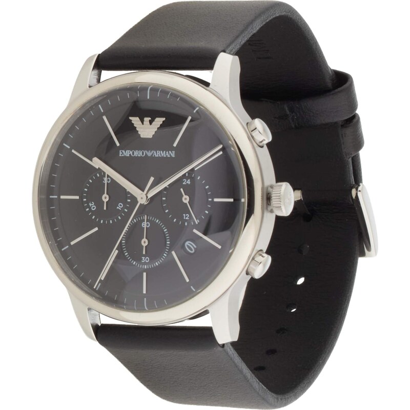 Emporio Armani Analógové hodinky čierna / strieborná 67868502