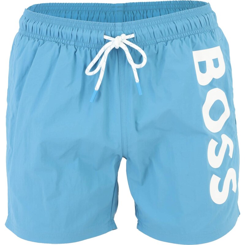 BOSS Plavecké šortky Octopus azúrová / biela 67868534
