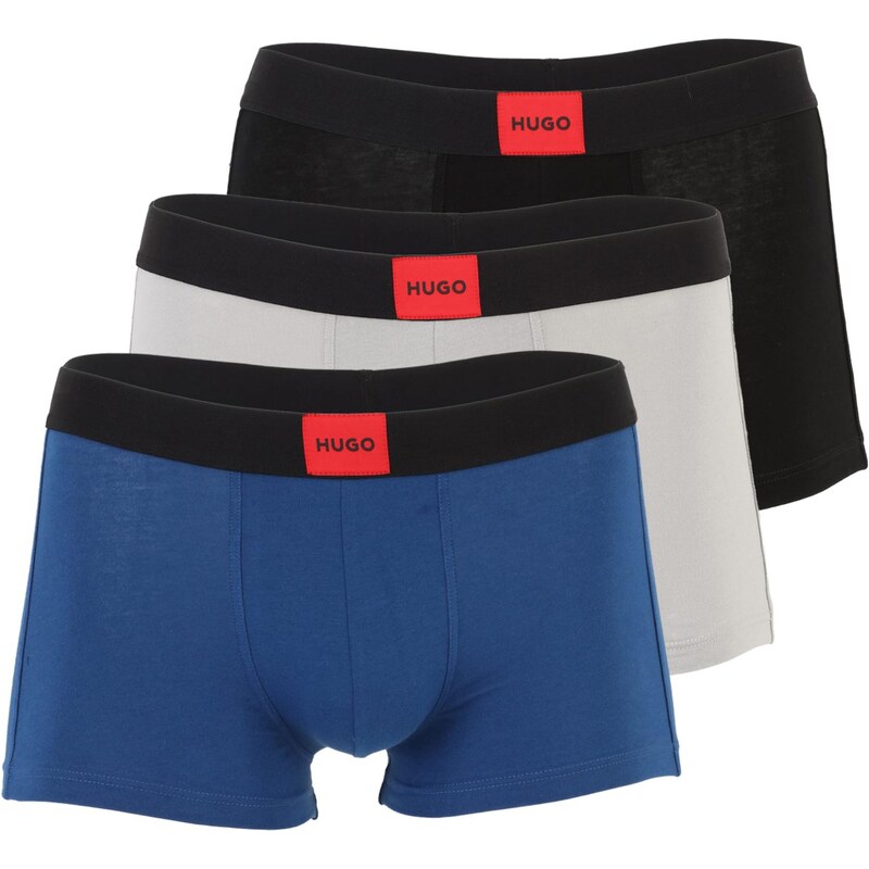 HUGO Boxerky GALAXY modrá / svetlosivá / červená / čierna 67868537
