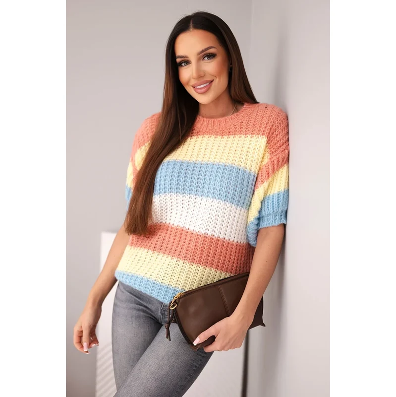 Kesi Włoski Dámsky pruhovaný sveter Kesi 67536650