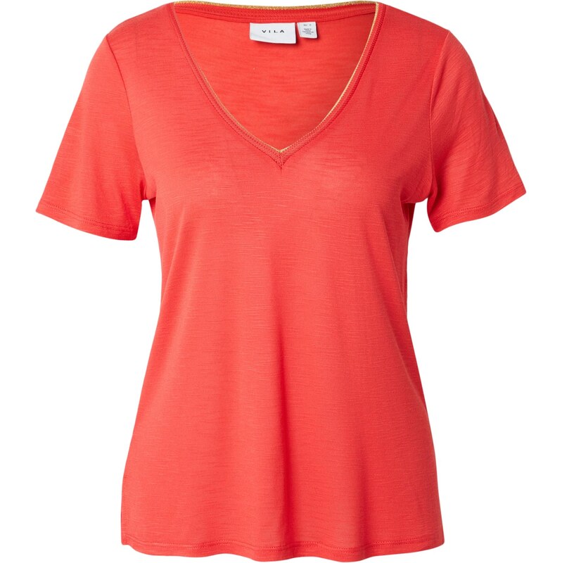 VILA Tričko VINoel oranžovo červená 67876442