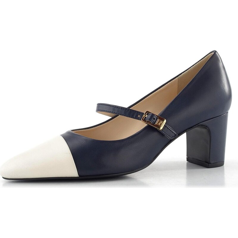 E-shop Högl lodičky s priehlavkovým pásikom darkblue/waxpaper 1-105620