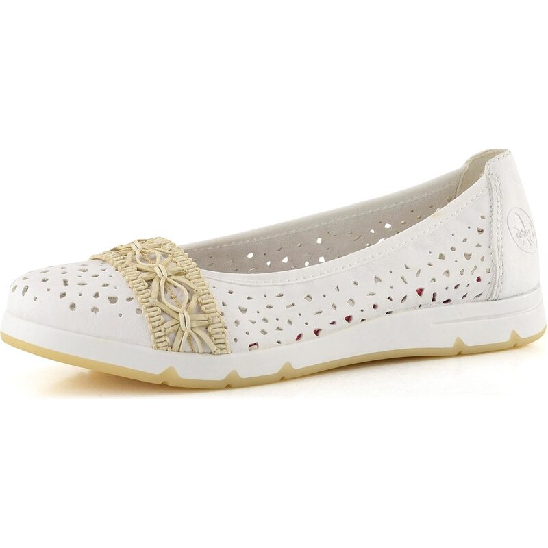 Rieker priedušné baleríny offwhite L3062-80 68773675