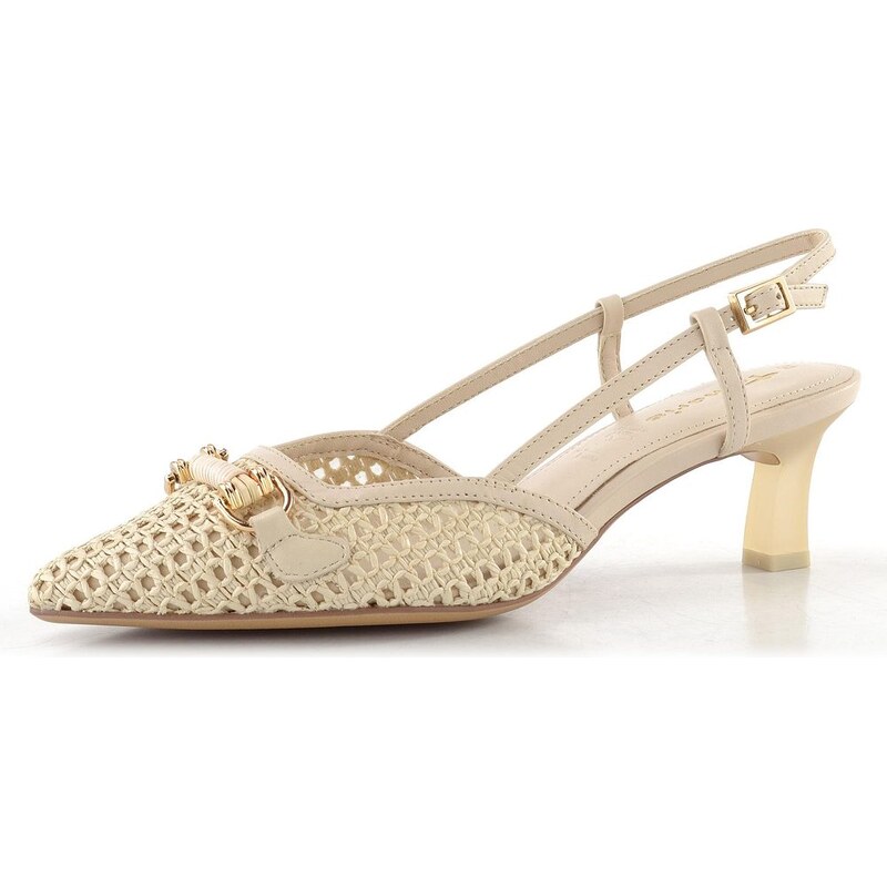 Tamaris prepletané lodičky s voľnou pätou ivory 1-29634-44 68773710