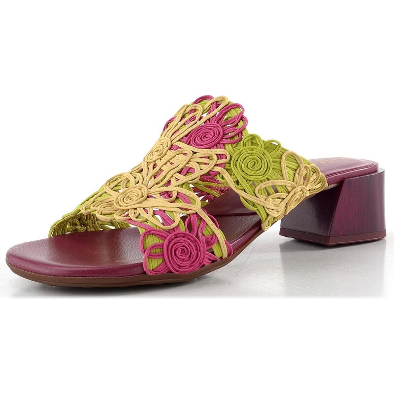 Hispanitas šľapky na podpätku Tulipan Multi Yellow HV264841 68773634