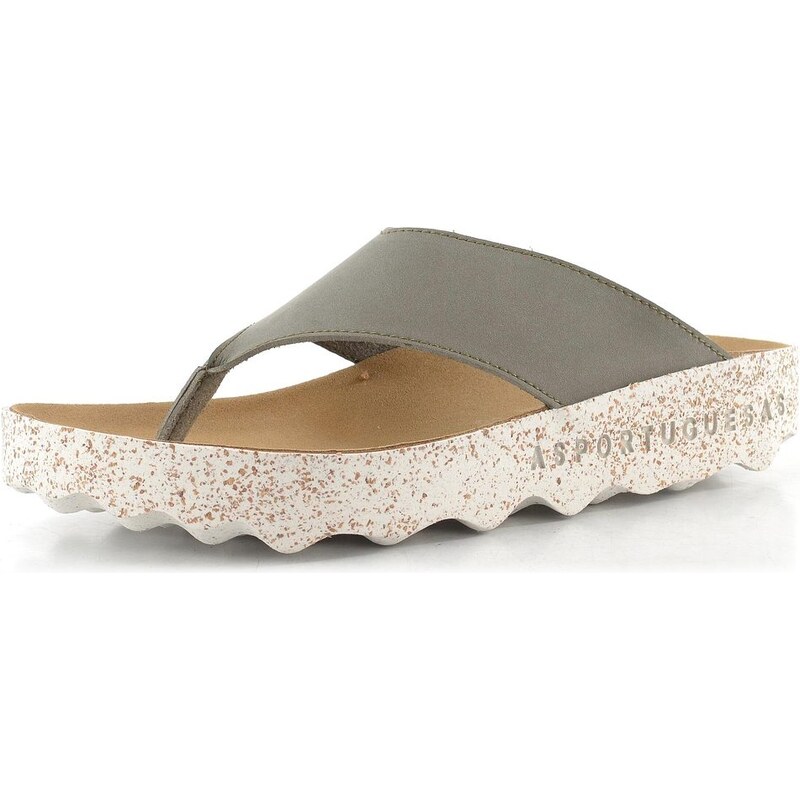 Asportuguesas dámske žabky Cami L khaki P018223017 68773500