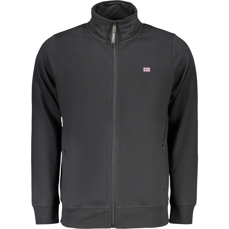 Športová Pánska Mikina so zipsom NORWAY 1963 Čierna 68244428