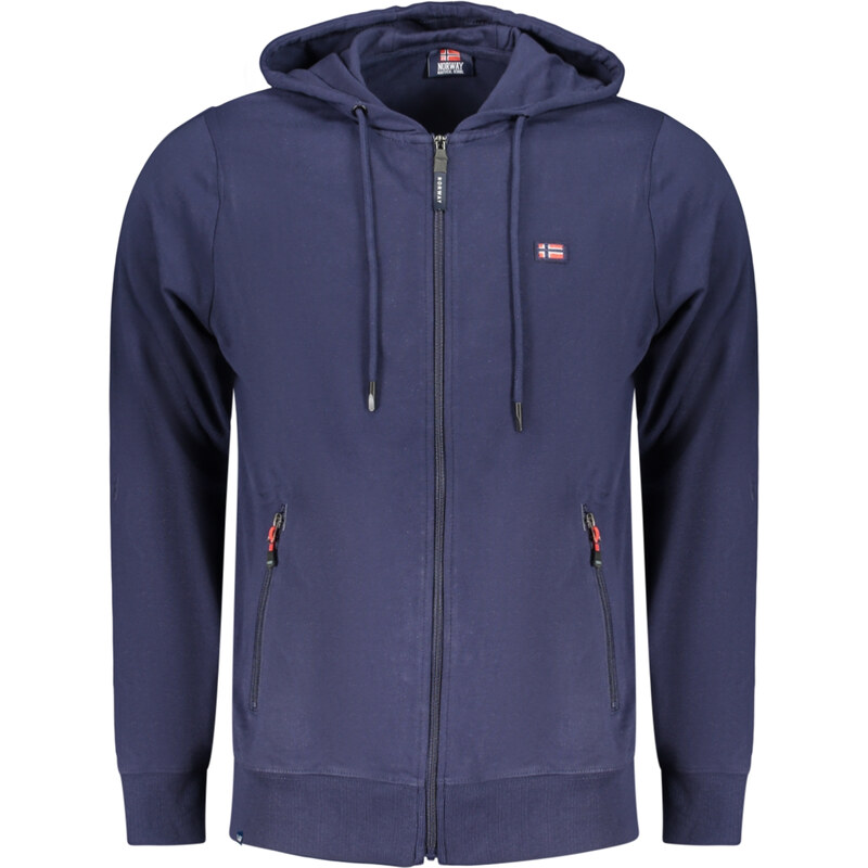 Športová Pánska Mikina so zipsom NORWAY 1963 Modrá 68244488