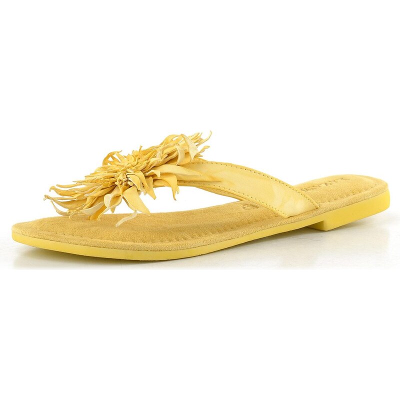 Lazamani žabky so strapatou kvetinou yellow LA33800 68773616