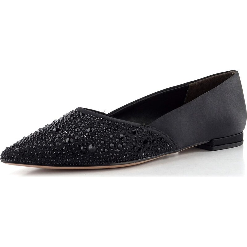 Tamaris špičaté textilné baleríny black 1-22156-46 68773680