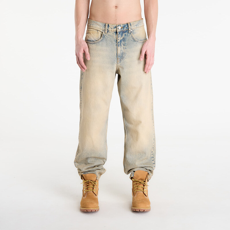 Džínsy Patta Dirty Whiskers Denim Pants Sandwashed Light Blue Denim 28 67869827