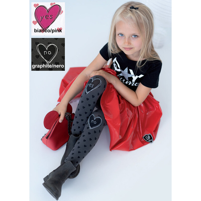 KNITTEX Pančuchové nohavice Yes/no3D bianco/pink 104-110 49871134