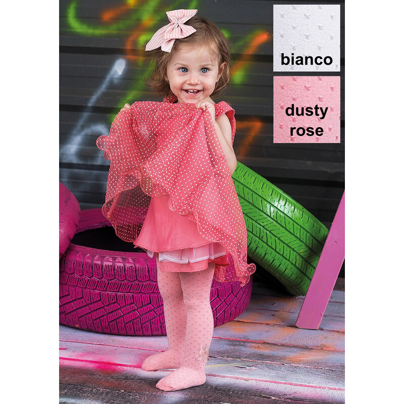 KNITTEX Pančuchové nohavice Nusia-baby3D bianco 104-110 51503032