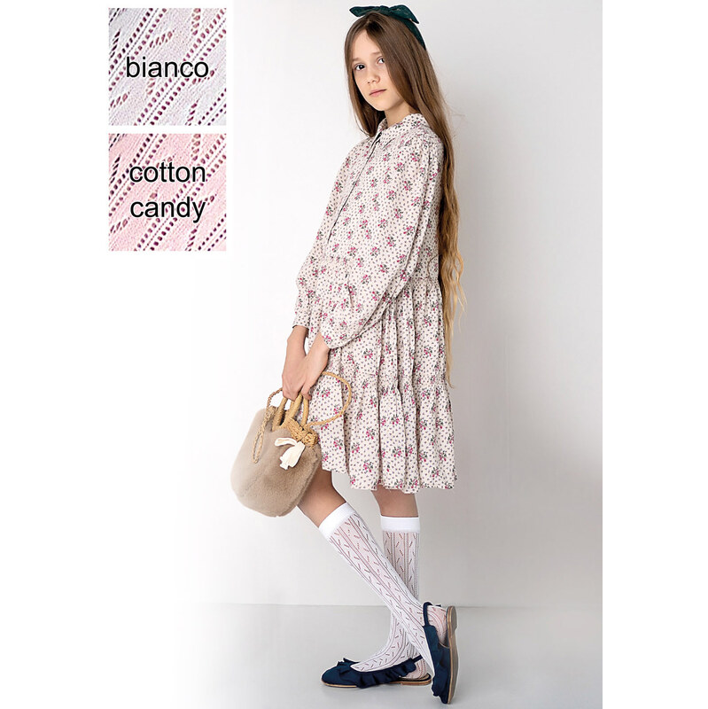 KNITTEX Podkolienky detské Mabel3D bianco 28-33(18-22) 66680126