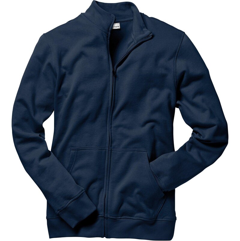 bonprix Mikinová bunda so stojačikom, farba modrá 66872320