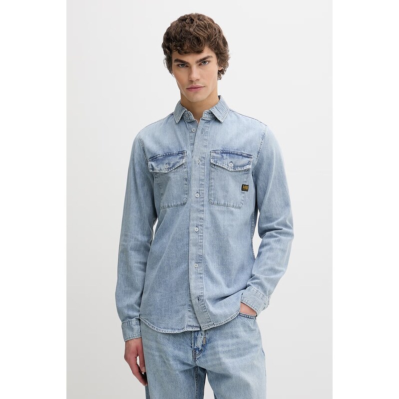 G-Star košeľa pánska rifľová Marine Slim 67869970