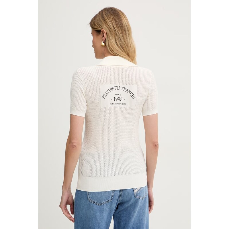 Elisabetta Franchi polo tričko dámske z viskózy 67870048