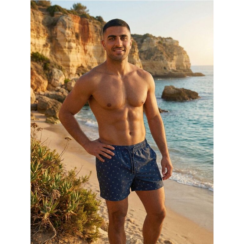 Sinsay - Plavkové šortky - tmavomodrá 67925554