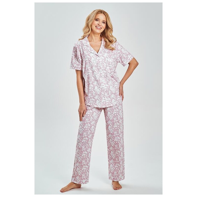 Taro Elegantné dámske pyžamo Lora ružové 67859380