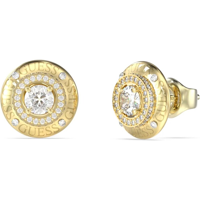 Guess Pozlátené kôstkové náušnice Sparks JUBE06289JWYGT/U 67876158