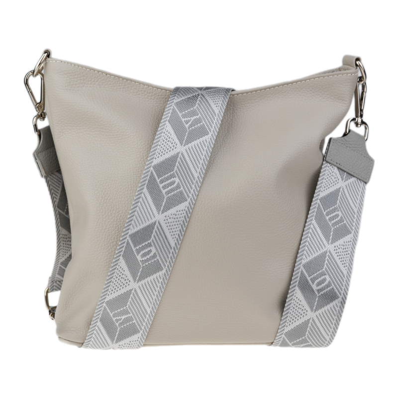 Sivá kožená talianska crossbody kabelka Amalia Grigia Perla V 67876677