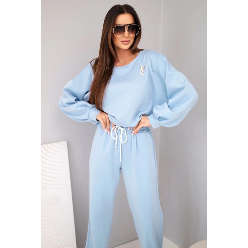 MladaModa Viskózová tepláková súprava s brošňou model 22193 67908008