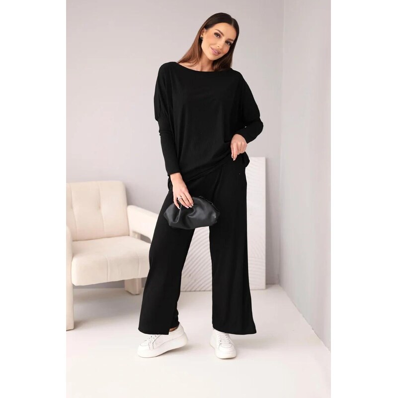 MladaModa Voľný viskózový komplet model AR0261 čierny 67908051