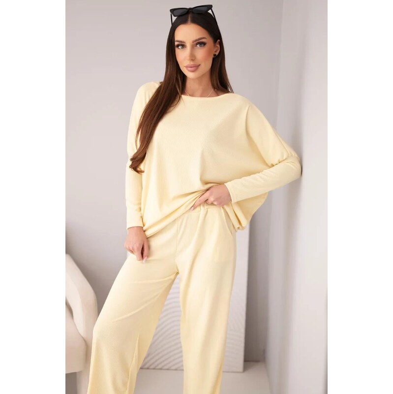 MladaModa Voľný viskózový komplet model AR0261 svetložltý 67908056