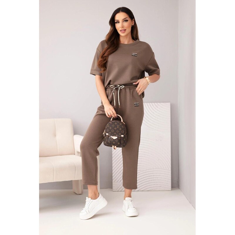 MladaModa Viskózová tepláková súprava s krátkym rukávom model 7893 67908069