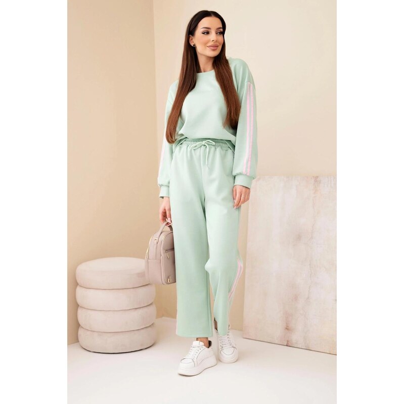 MladaModa Viskózová tepláková súprava s pruhmi po bokoch model 7269 67908105