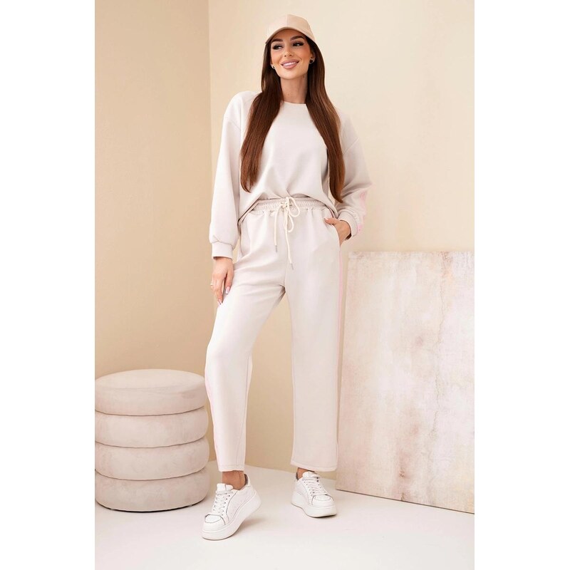 MladaModa Viskózová tepláková súprava s pruhmi po bokoch model 7269 67908106