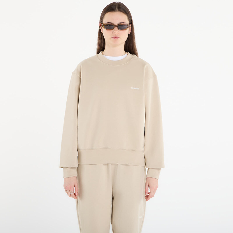 Mikina Queens Womens Sweats Essential Crewneck Sand S 66711491
