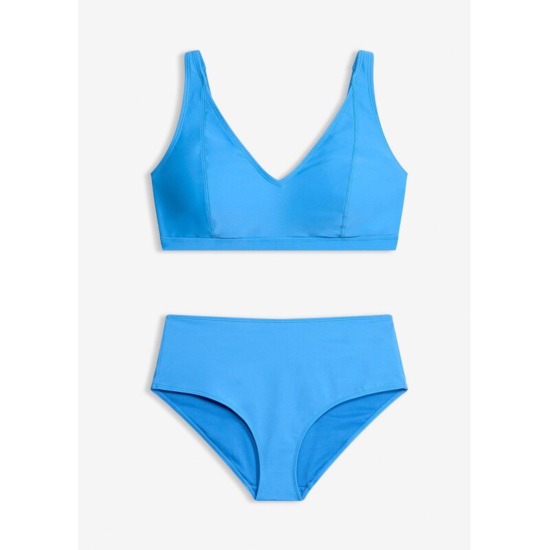 bonprix Bikiny s výstrihom do V (2-dielne), farba modrá 67879370