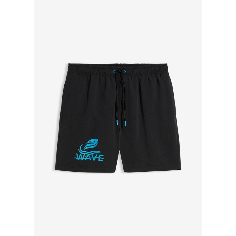 bonprix Kúpacie šortky s potlačou, farba čierna 67879368