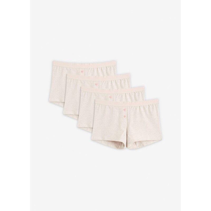 bonprix Dámske boxerky (4 ks), farba biela 67879431