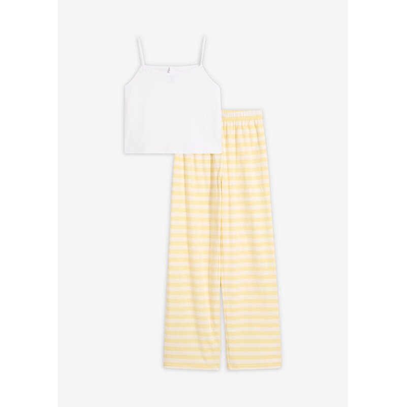 bonprix Pyžamo z mäkkej bavlny, farba žltá 67879430