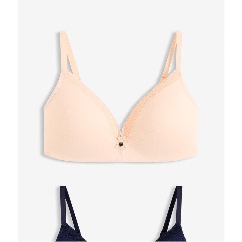 bonprix Vystužená podprsenka bez kostíc s bio bavlnou (2 ks v balení), 67879459