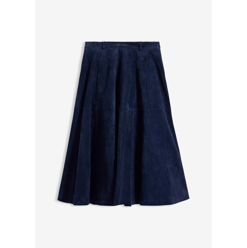 bonprix Kožená sukňa, farba modrá 67879480
