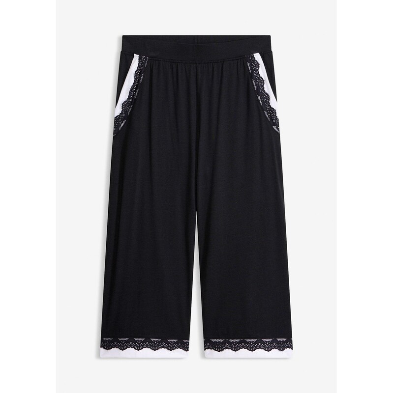 bonprix Široké nohavice culottes z jemného viskózového mixu, farba 67879504