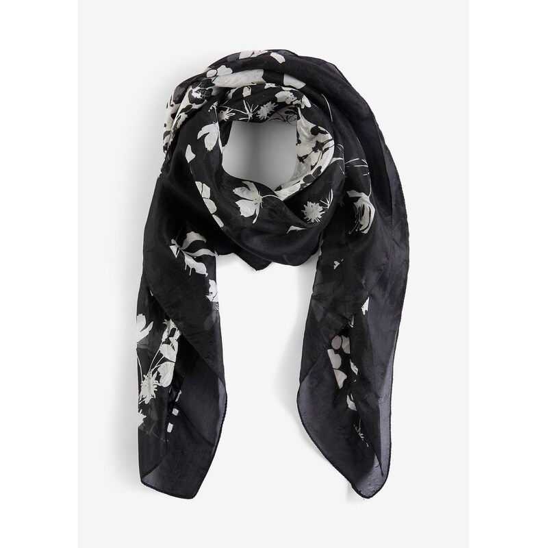 bonprix Hodvábna šatka, farba čierna 67879549