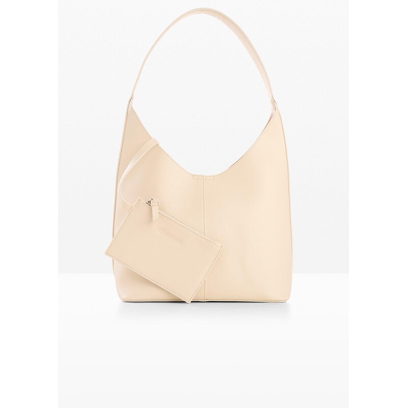 bonprix Vaková kabelka s vnútorným vreckom, farba biela 67879566