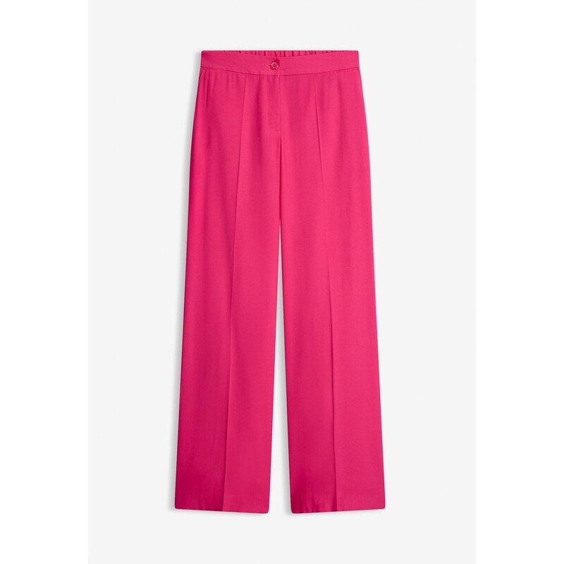 bonprix Nohavice Marlene s viskózou, ľahké, farba ružová 67863027