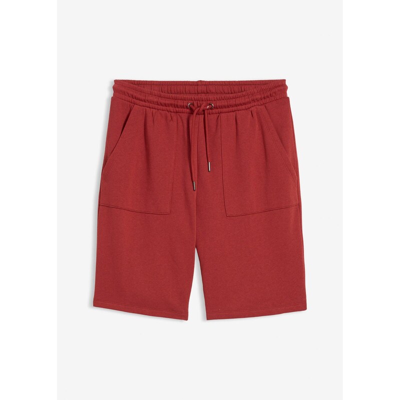 bonprix Teplákové šortky s vreckami, farba červená 67879592