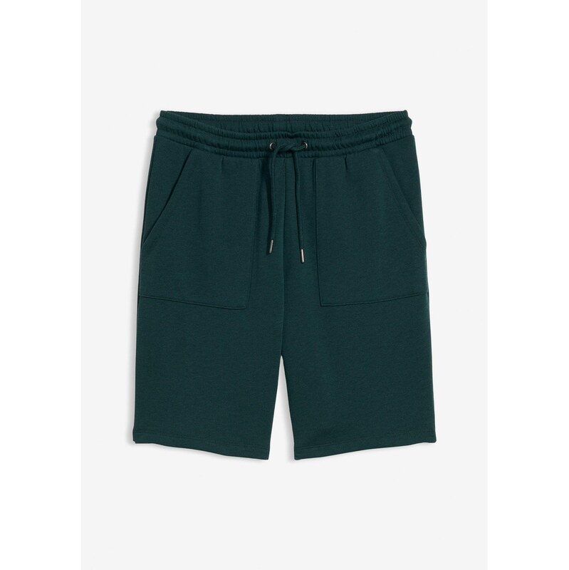 bonprix Teplákové šortky s vreckami, farba zelená 67879593