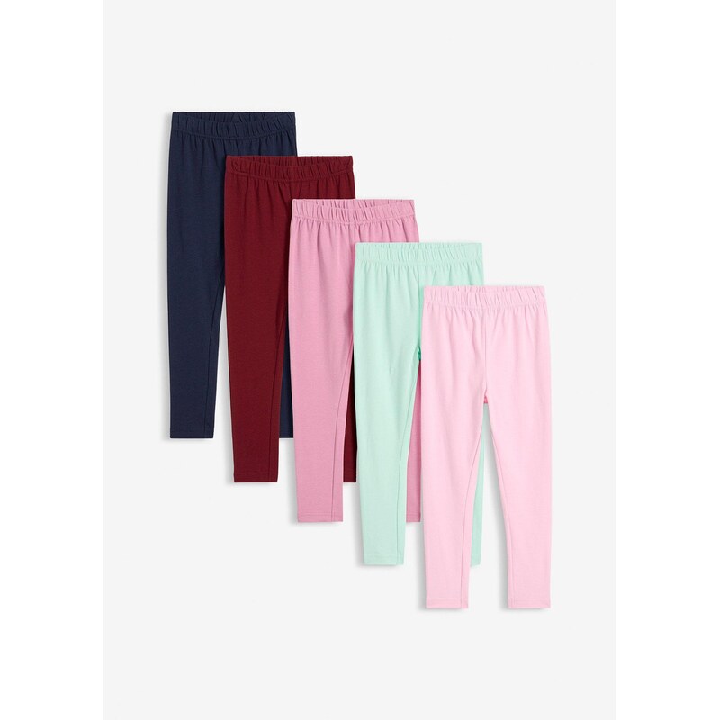 bonprix Legíny z elastického mixu bio-bavlny (5 ks v balení), farba 67879594