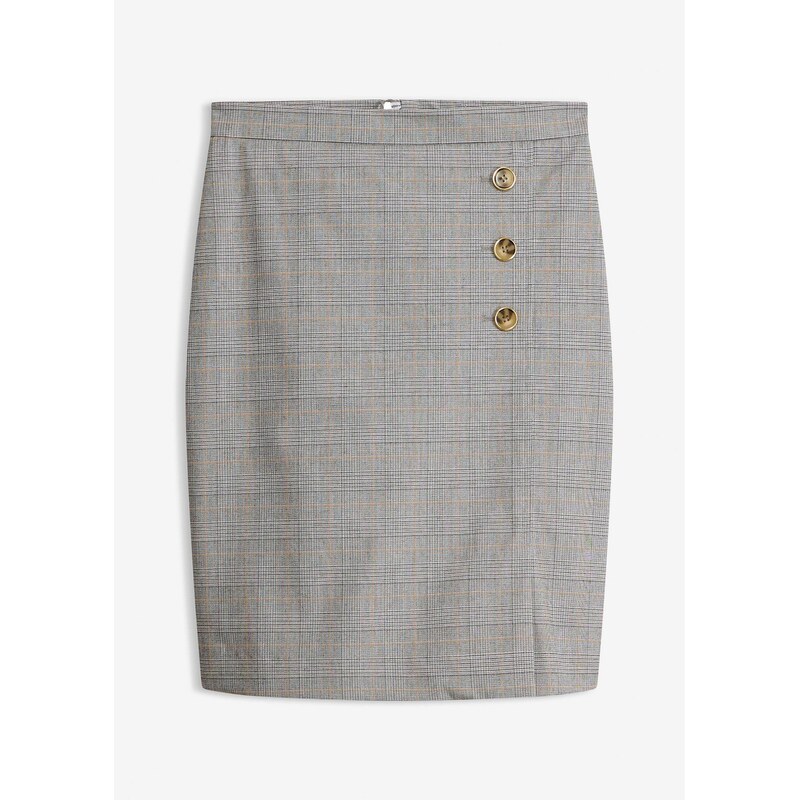 bonprix Ceruzková sukňa Glencheck, farba čierna 67879624