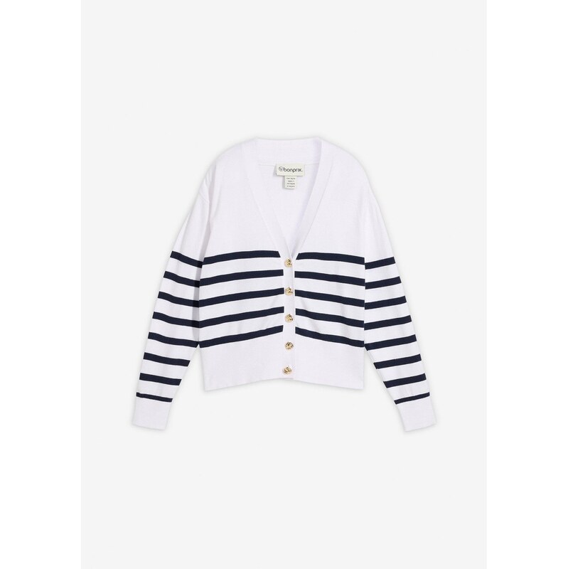 bonprix Pletený sveter z jemného viskózového mixu, farba biela 67879650